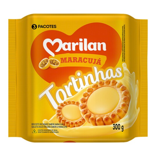 Biscoito Tortinha Marilan 300g Maracuja