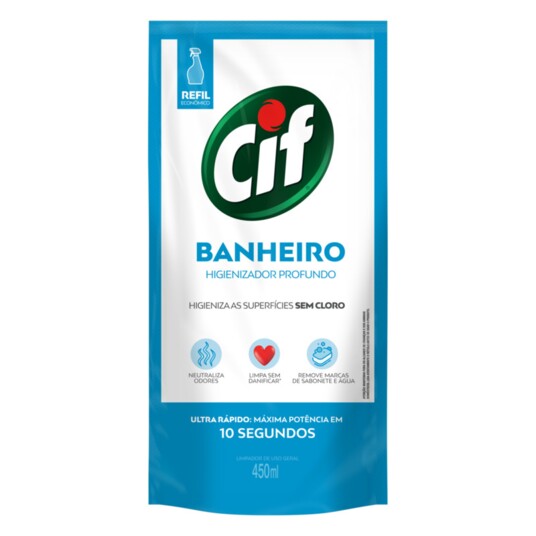Limp.refil Cif 500ml Banheiro