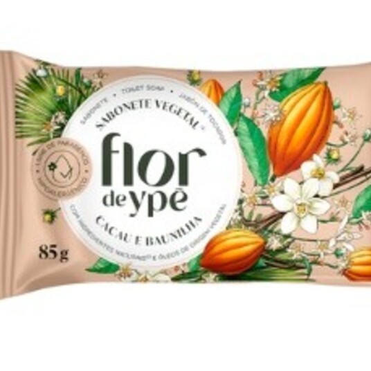Sabonete Barra Veg.flor de Ype 85g Cacau/baunilha
