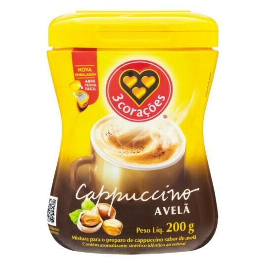 Cappuccino 3 Coracoes 200g Avela