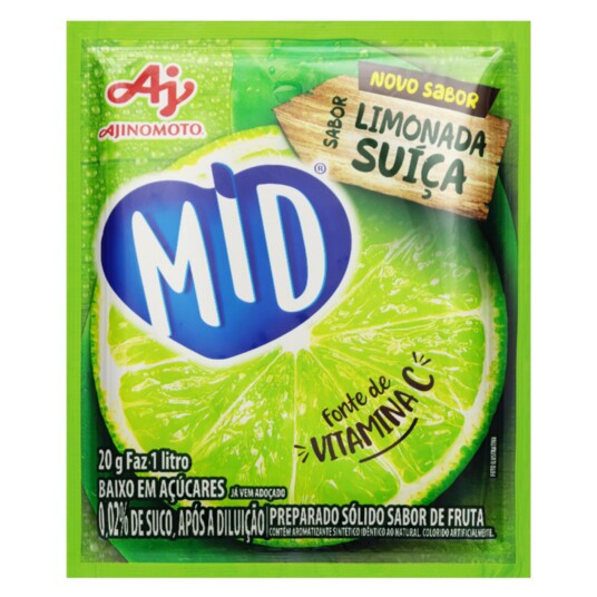 Refresco em Po Mid 20g Limonada Suica