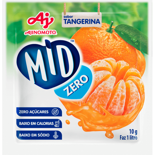 Refresco em Po Mid Zero 10g Tangerina