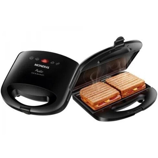 Sanduincheira Grill Pratic Mondial 750w-127v Sn-01