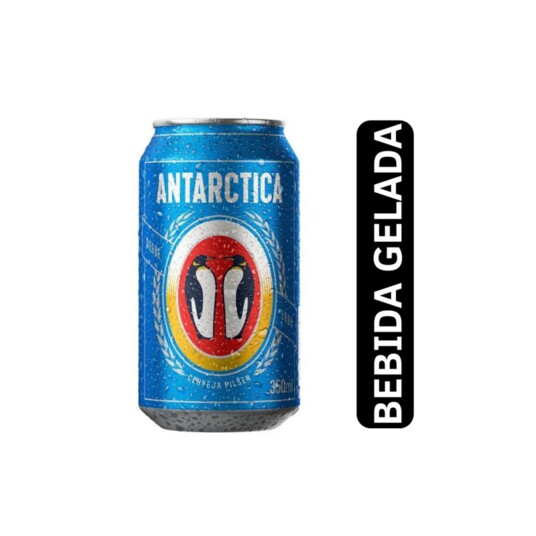 Cerveja Pilsen Antarctica 350ml Gelada Lata