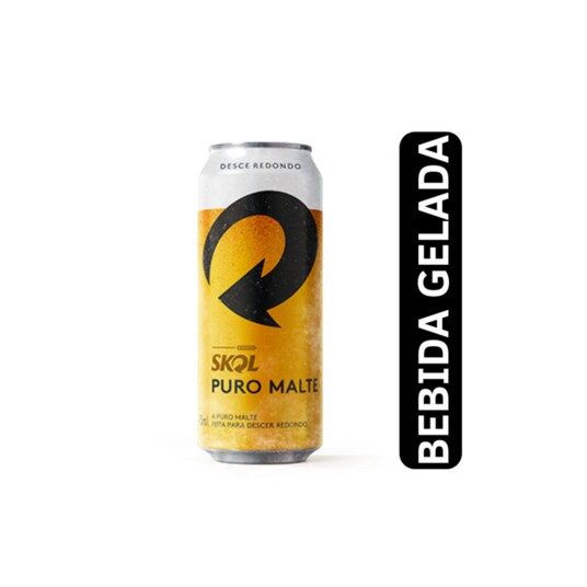 Cerveja Puro Malte Skol 473ml Gelada Lata