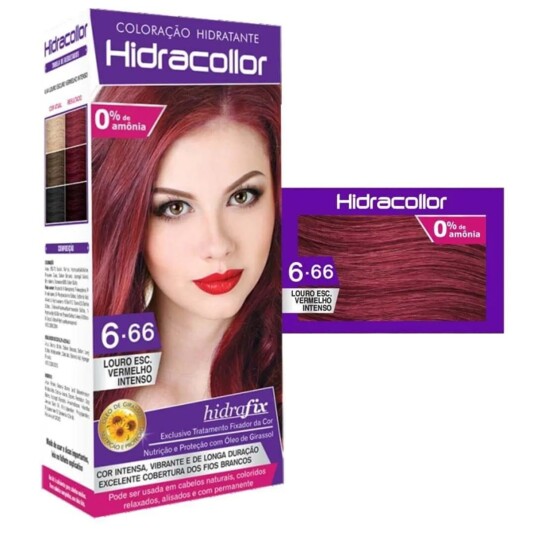 Tintura Hidracollor 100ml Verm.inten.6.66