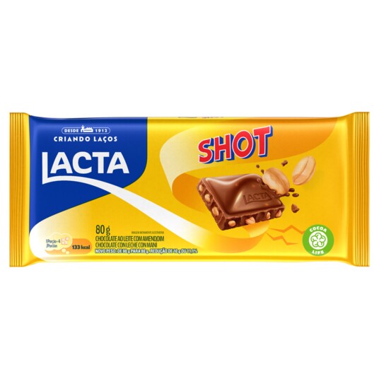 Chocolate Ao Leite Lacta 80g C/amendoim