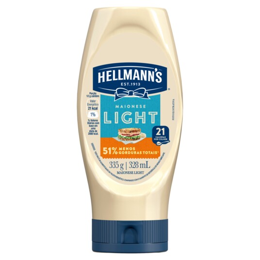 Maionese Hellmanns 335g Light