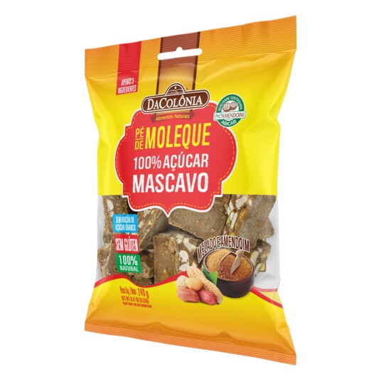 Pe de Moleque Dacolonia 240g 100% Masc.melad