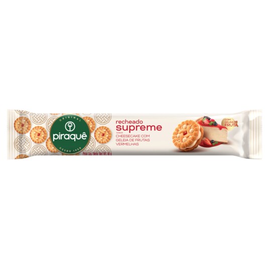 Biscoito Rech.supreme Piraque 80g Ch.c/gel.fr.ver