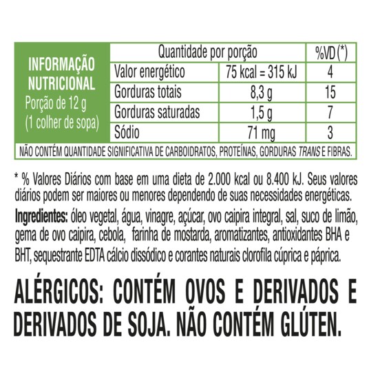 Maionese Heinz 215g Alho/erva.finas