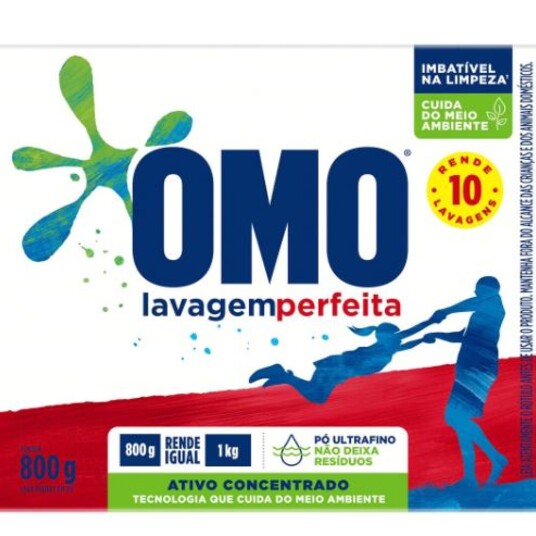 Sabao em Po Omo 800g Lavag.perfeita