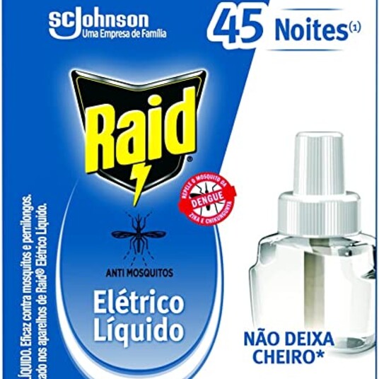 Repelente Eletrico Liq.raid 32,9ml 45 Noites