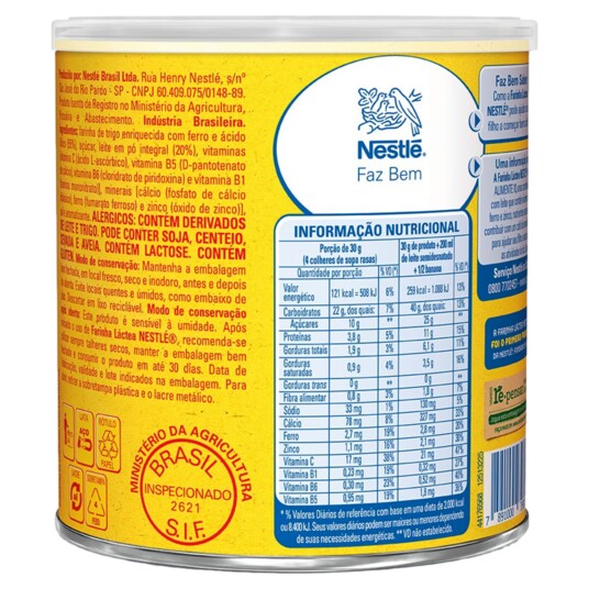 Farinha Lactea Nestle 360g Tradicional Lt