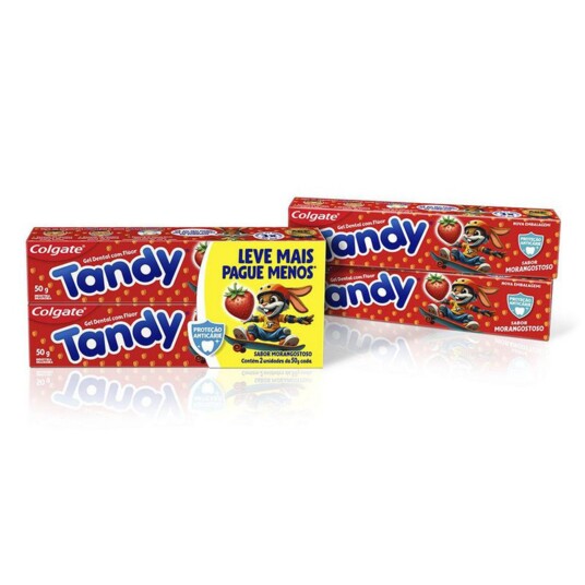 Creme Dental Tandy 2x50g Morango