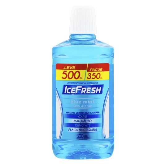 Antissep.bucal Icefresh L500 P350ml Blue Mint