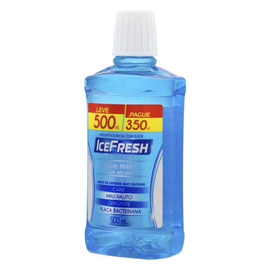 Antissep.bucal Icefresh L500 P350ml Blue Mint