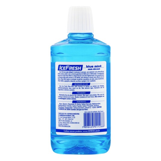 Antissep.bucal Icefresh L500 P350ml Blue Mint