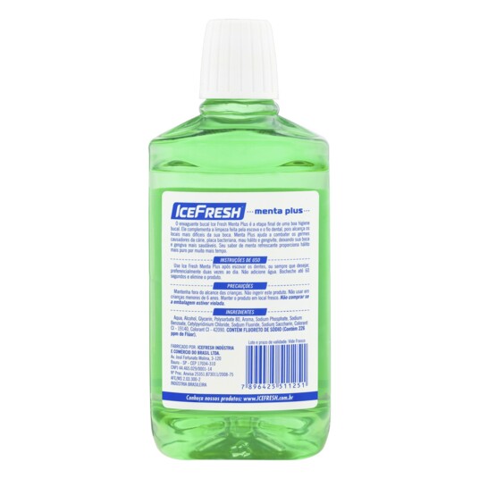 Antissep.bucal Icefresh L500 P350ml Menta Plus