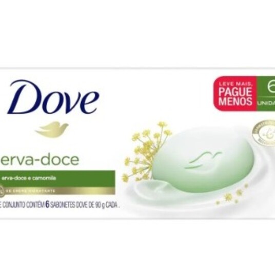 Sabonete Barra Dove 90g L+p- 6pack Erv.do.camomila