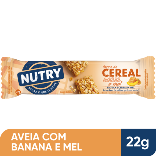Barra Cereal Nutry 22g Aveia/banan/mel