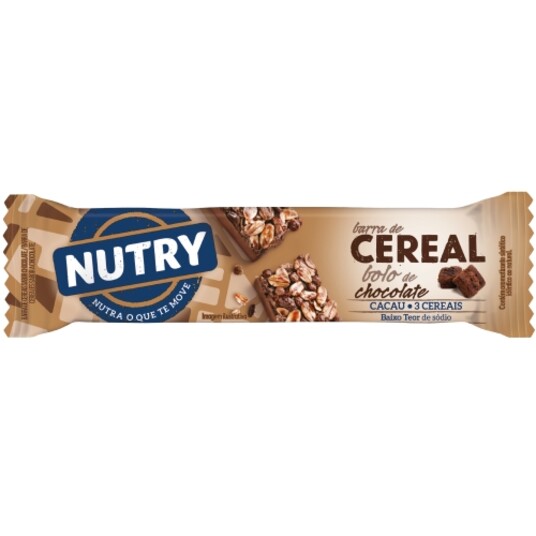 Barra Cereal Nutry 22g Bolo Chocolate