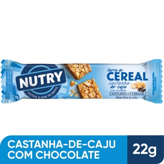 Barra Cereal Nutry 22g Caju/chocolate