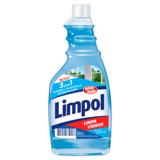 Limpa Vidros Limpol 500ml 3em1 Refil