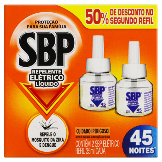 Repelente Eletrico Liq.sbp 32,9ml 50%desc.2un Mul