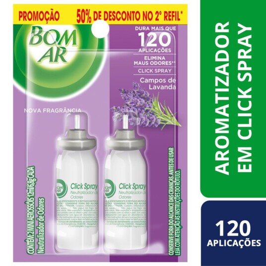 Purificad.rf.click C/2 Bom Ar 12ml Lavanda 50% Des