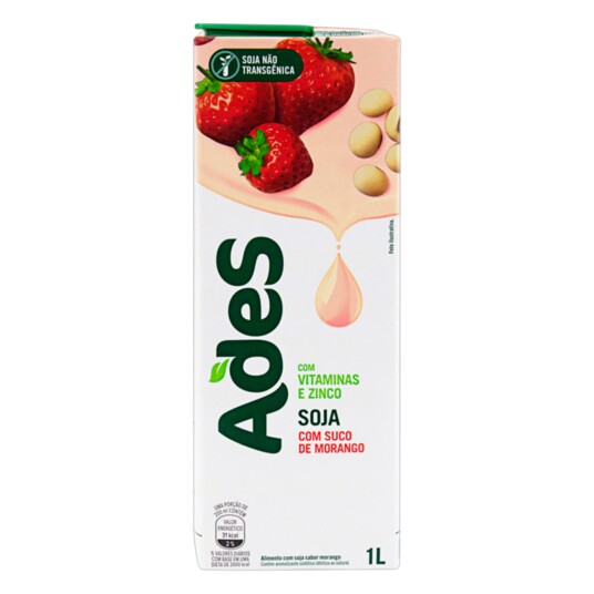 Bebida de Soja Ades 1l Morango