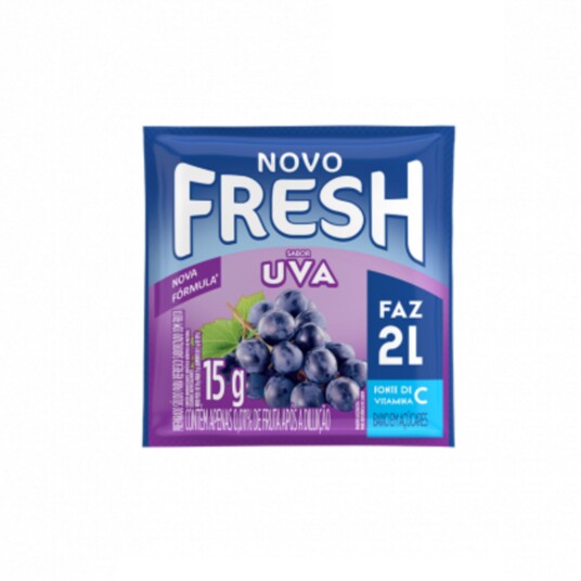 Refresco em Po Fresh 15g Uva