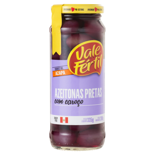 Azeitona Preta Vale Fertil 200g Vidro