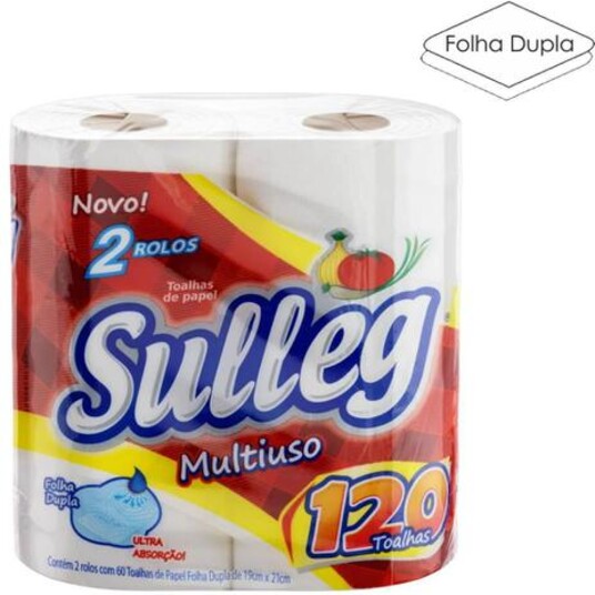 Papel Toalha Sulleg 120f. 2 Rolos