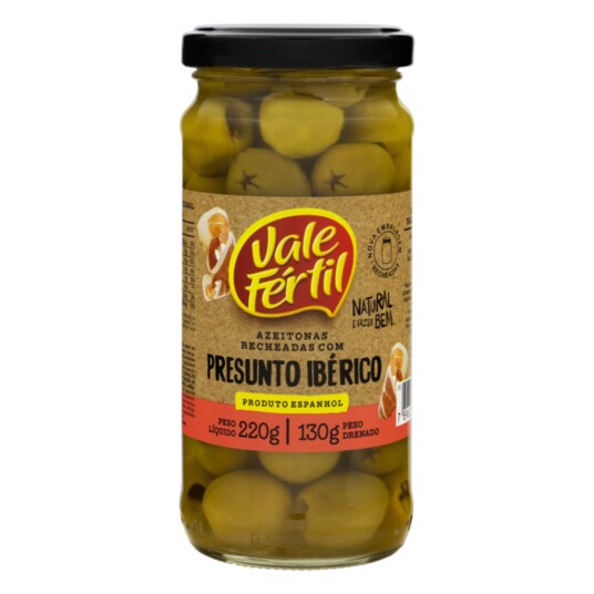 Azeitona Verde Vale Fertil 130g C/presu.iber.vd
