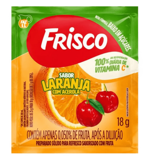 Refresco em Po Frisco 18g Laranja/acerola