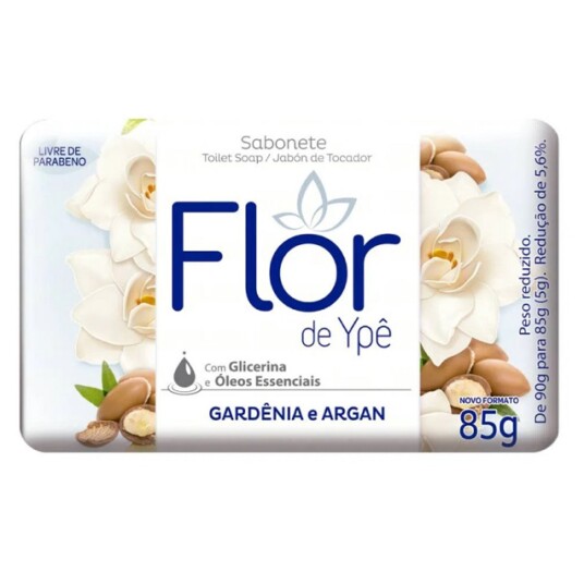 Sabonete Barra Flor de Ype 85g Gardenia/argan