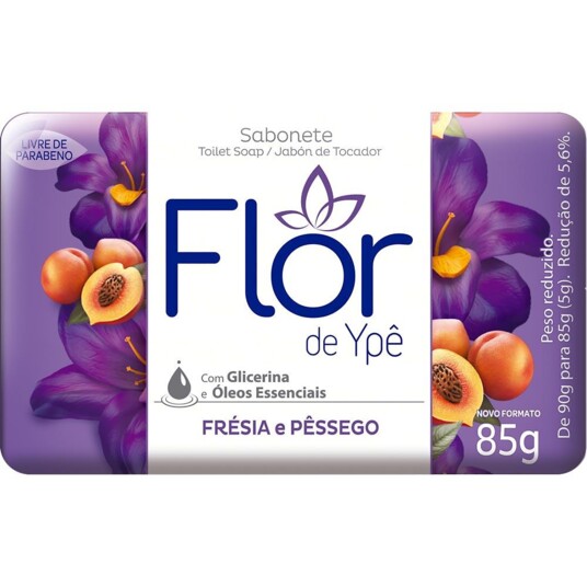 Sabonete Barra Flor de Ype 85g Fresia/pessego