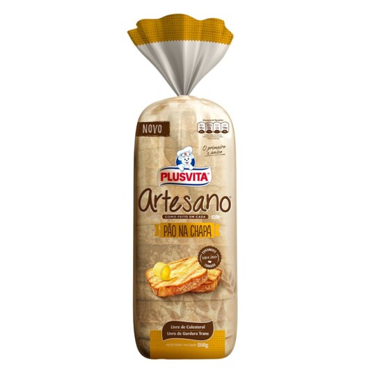 Pao Artesano Plusvita 500g Pao Na Chapa