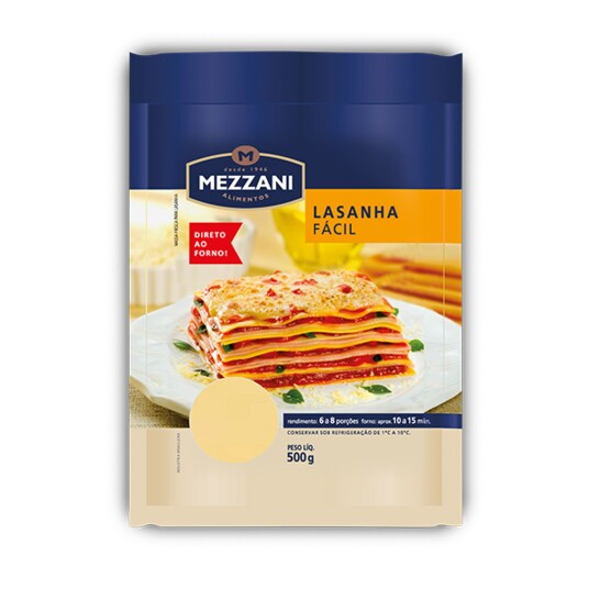 Massa Lasanha Mezzani 500 G Facil