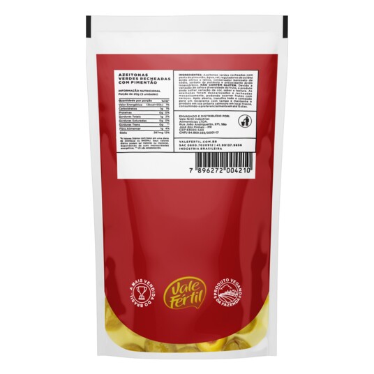 Azeitona Verde Vale Fertil 150g Rech.c/pimentao