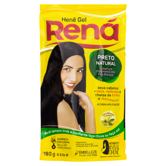 Hene Gel Rena 180g Preto Natural