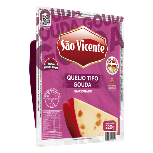 Queijo Gouda Sao Vicente 110g Prov.erv/s.pack