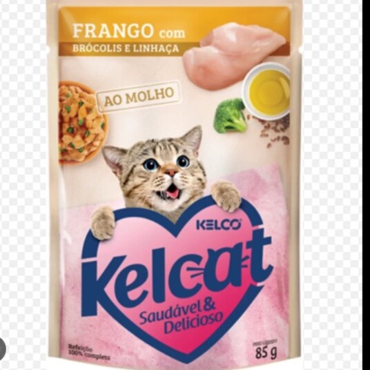 Racao P/gatos Kelcat 85g Fgo/bro/lin.