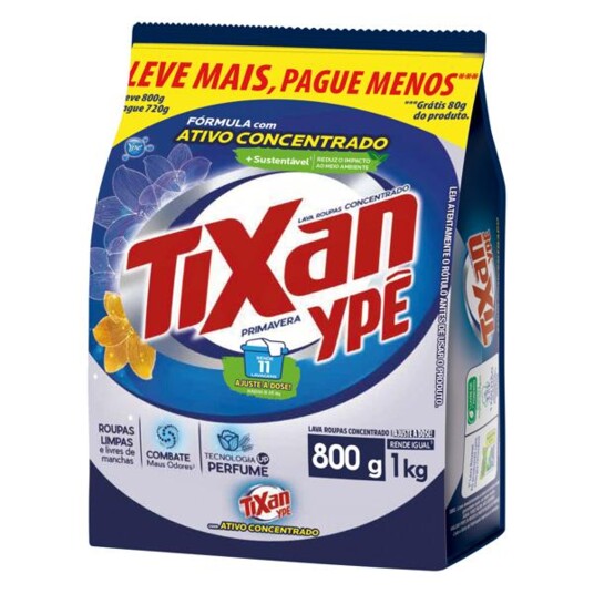 Sabao em Po Tixan Ype 800g Primavera Sache
