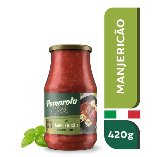 Molho de Tomate Pomarola 420g Manjericao