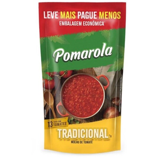 Molho de Tomate Pomarola 460g Lv+pg- Tradici.