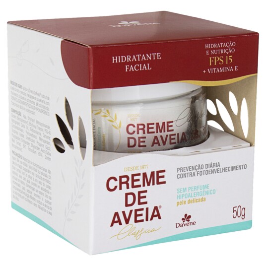 Creme Facial Aveia Davene 50g Hipoa.cartucho