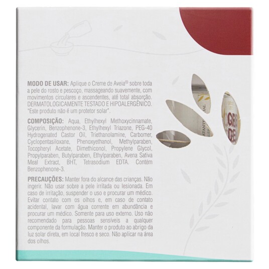 Creme Facial Aveia Davene 50g Hipoa.cartucho