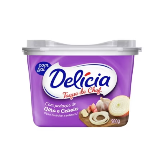 Margarina C/sal Delicia T.chef 500g Alho/cebola